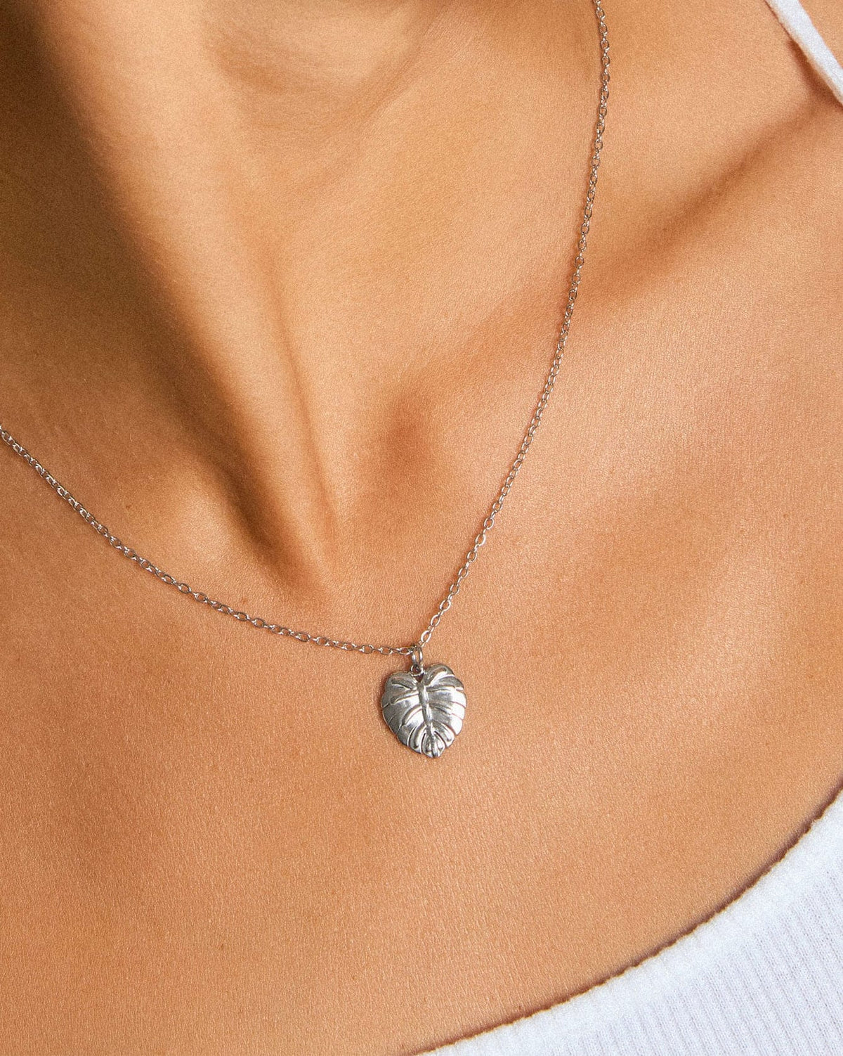 Monstera Necklace | Silver
