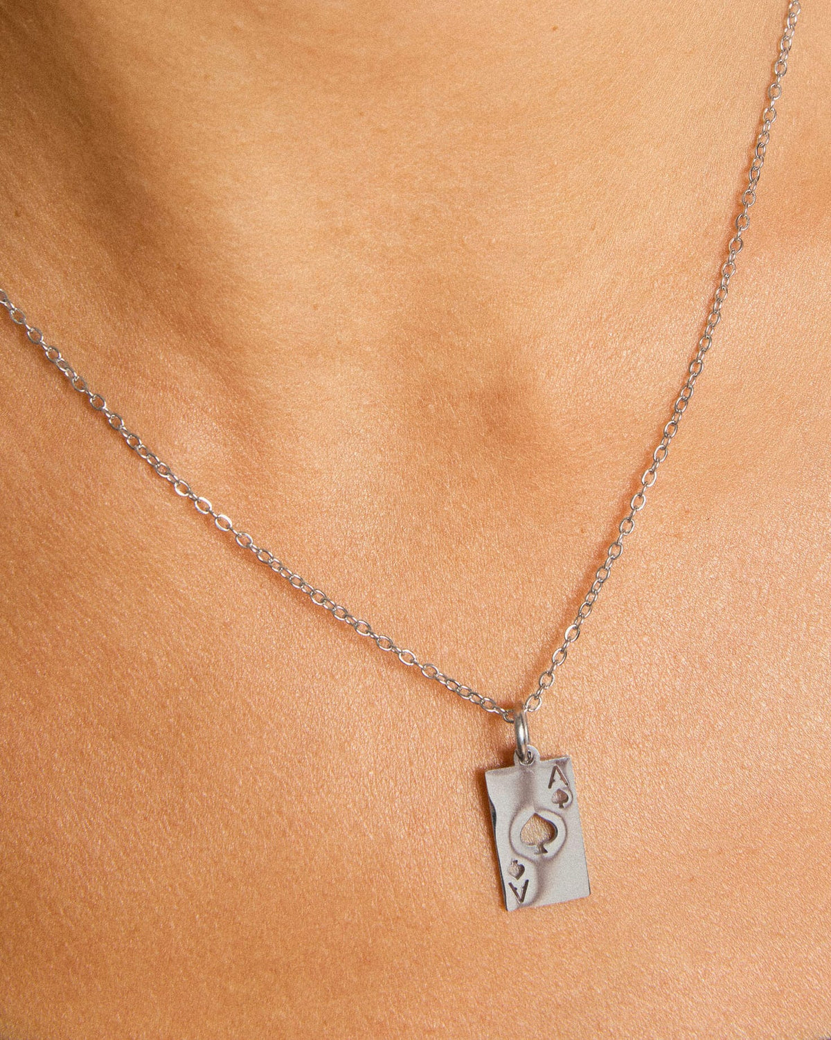 Ace of Spades Necklace | Silver