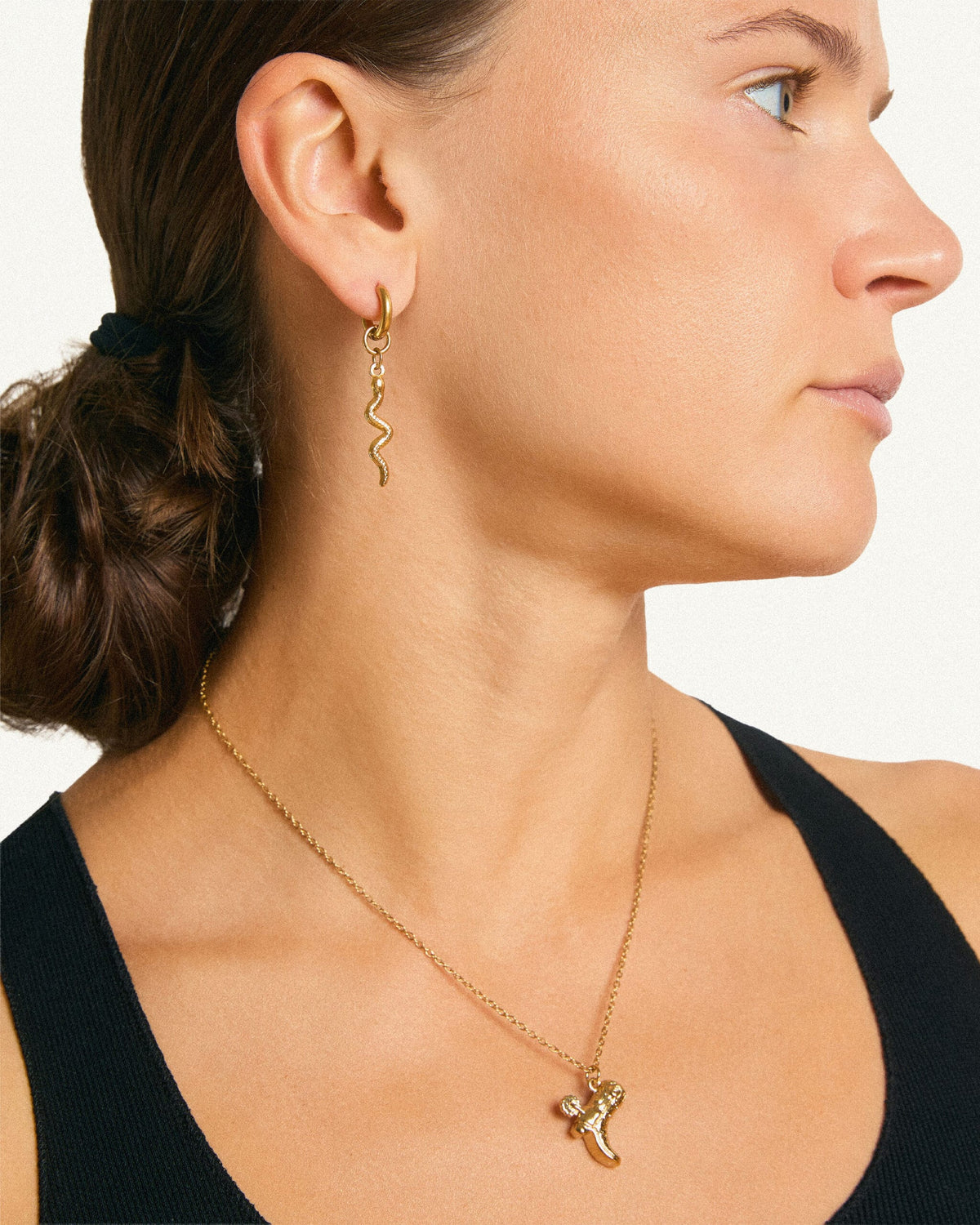 Snake Earrings | Gold